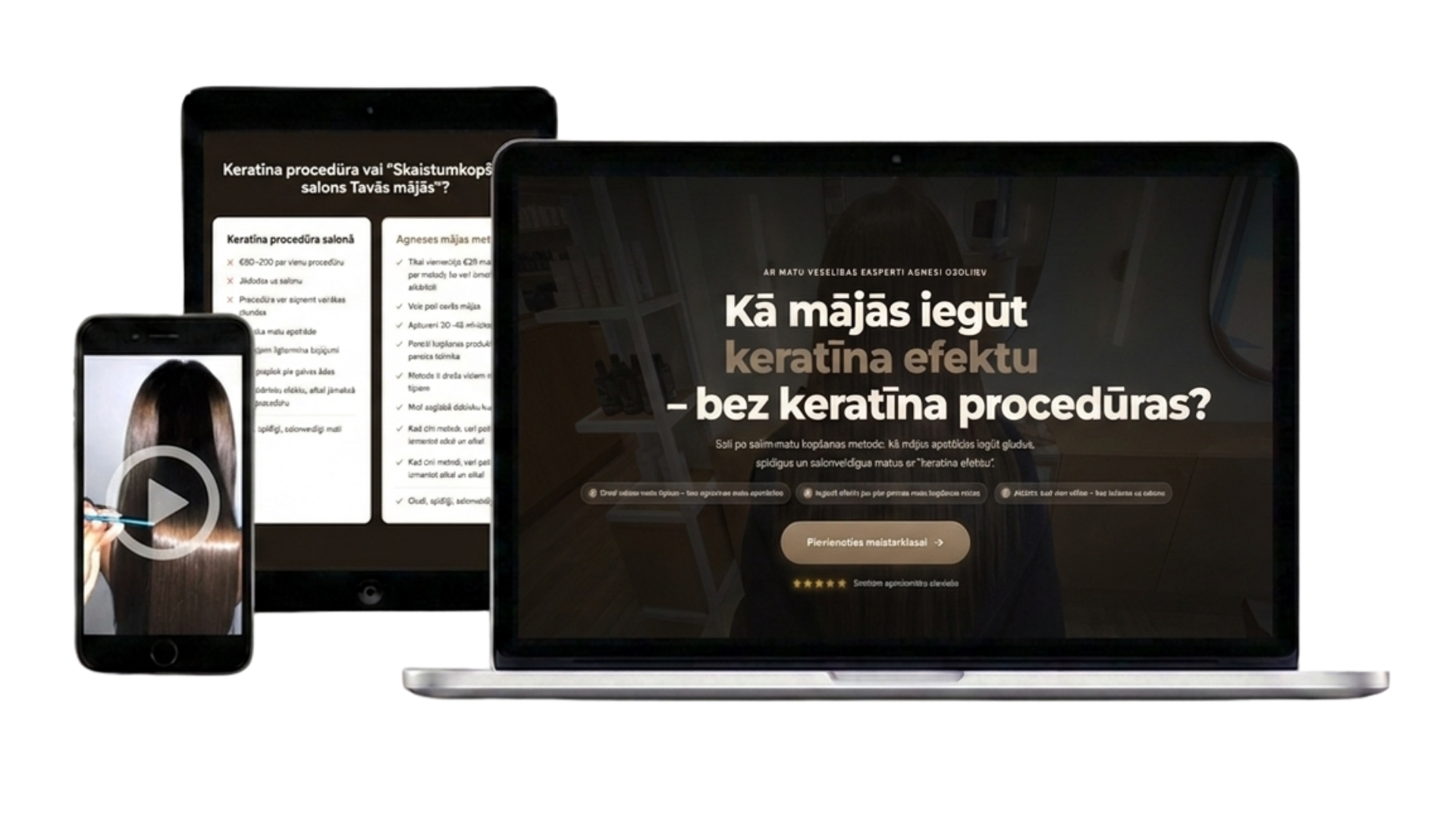 Meistarklase “Skaistumkopšanas salons Tavās mājās” — pieejama datorā, planšetē un telefonā